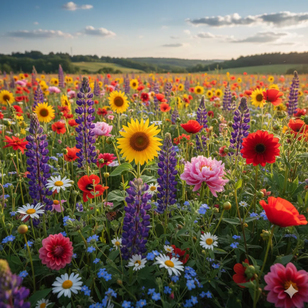 Sommerens fargerike blomster